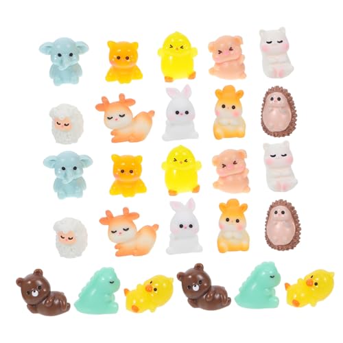 Milisten 26 Stück Teiliges Miniatur mit Winzigen Resin Tierfiguren Handliche Mini Enten und Küken Charmante Bauernhof Deko für DIY Mikrolandschaften Puppenhaus Büro und Kinderzimmer von Milisten