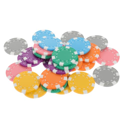 Milisten 28Stücke aus Material Langlebige Glücksspielchips für Poker Spiele Farben Nächte und Freizeitspiele von Milisten