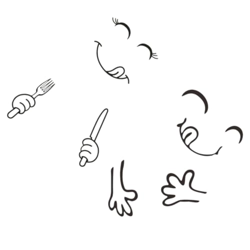 Milisten 2Blätter Lächelndes Gesicht Kühlschrankaufkleber Cartoon Wandtattoos für Kreative Wohnraumgestaltung Hochwertige Dekoration für Wand Tür und Kühlschrank von Milisten