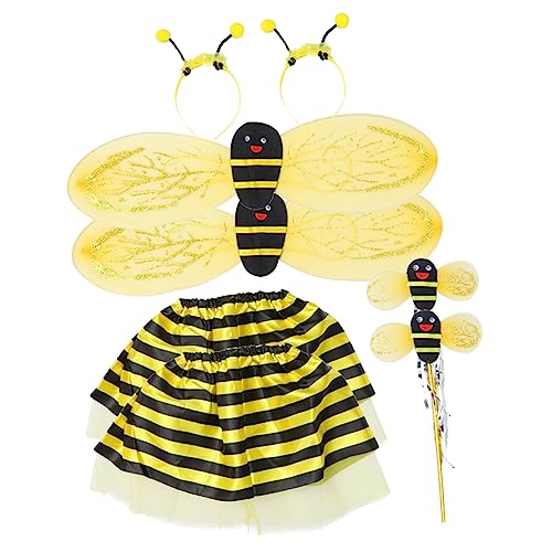 Milisten 2Sätze Bienenkostüm mit Flügeln Stirnband Rock Cosplay Requisiten für Karneval Halloween Kostümpartys Teiliges für Jungen Milisten 2Sätze Bienenkostüm mit Flügeln Stirnband Rock Cosplay Requisiten für Karneval Halloween Kostümpartys Teiliges für Jungen von Milisten