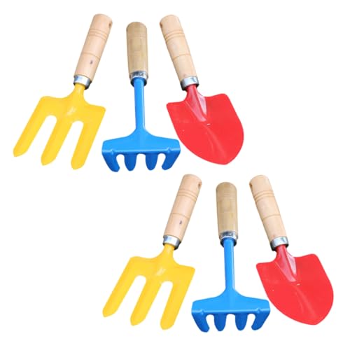 Milisten 2Sätze Buntes Teiliges Gartenspielzeug für Kleine Schaufel und Harke aus Umweltfreundlichem Material für Gartenarbeit und Spiel im Freien von Milisten