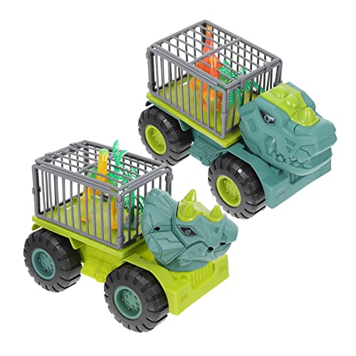 Milisten 2Sätze Dinosaurier Transportfahrzeug Spielzeugset Für Trägheitsautos Triceratops Mit Zufälligen Kleinen Dinosaurierfiguren Technisches Für Kreative Spielstunden von Milisten