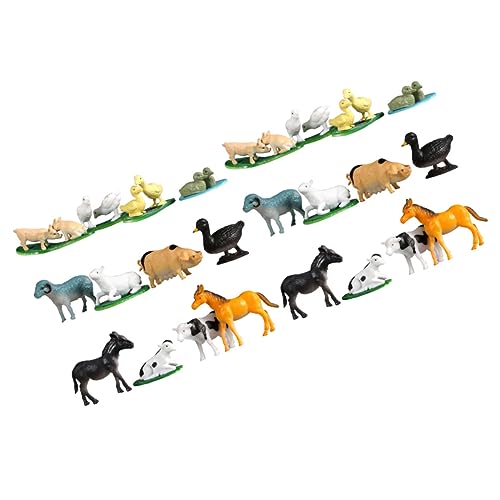Milisten 2Sätze Kleine Simulation Farm Tiermodell Teiliges Aus Langlebigem Für Fördert Spielerisches Lernen Und Kreativität Der Naturwissenschaft von Milisten