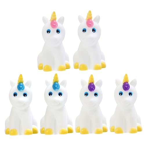 Milisten 2Sätze Mini Einhorn Bade mit Quetschbare Badewannenfiguren für Pfeifefunktion Wasserspaß für Badewanne und Beim Schwimmen von Milisten