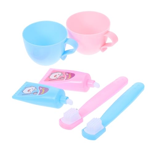 Milisten 2Sätze Puppenbadzubehör Mit Mini Zahnbürsten Und Zahnpasta Komplettes Badezimmer Kit Für Puppen Für Interaktives Und Rollenspiele Kinderzimmern von Milisten