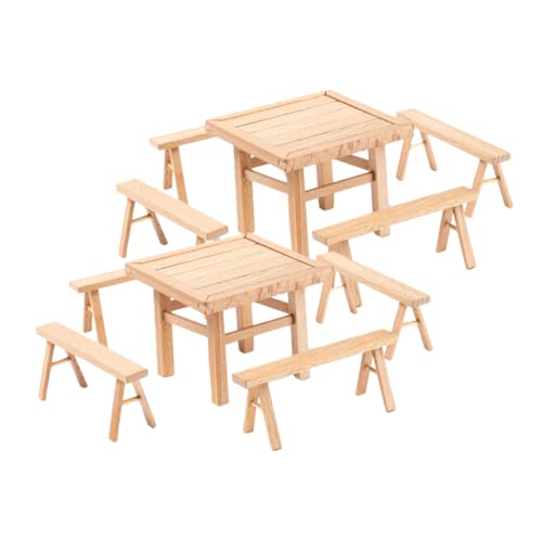 Milisten 2Sätze Puzzlespielzeug aus Handgefertigtes Stühlen für Sicheres Langlebiges und DIY Möbelmodell Handkoordination von Milisten