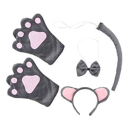Milisten 2Sätze Teiliges Mäusekostüm Set mit Stirnband und Zubehör für Halloween Karneval Cosplay und Geburtstagsfeiern Tierkopfbedeckung aus Strapazierfähigem Milisten 2Sätze Teiliges Mäusekostüm Set mit Stirnband und Zubehör für Halloween Karneval Cosplay und Geburtstagsfeiern Tierkopfbedeckung aus Strapazierfähigem von Milisten