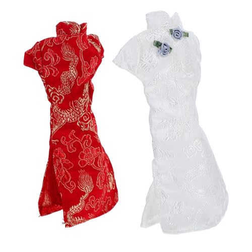 Milisten 2Stücke Cheongsam Puppenkleidung für Mädchenpuppen Vintage Spielzeugkostüm für Puppen Wiederverwendbar und Waschbar für DIY Projekte und Milisten 2Stücke Cheongsam Puppenkleidung für Mädchenpuppen Vintage Spielzeugkostüm für Puppen Wiederverwendbar und Waschbar für DIY Projekte und von Milisten