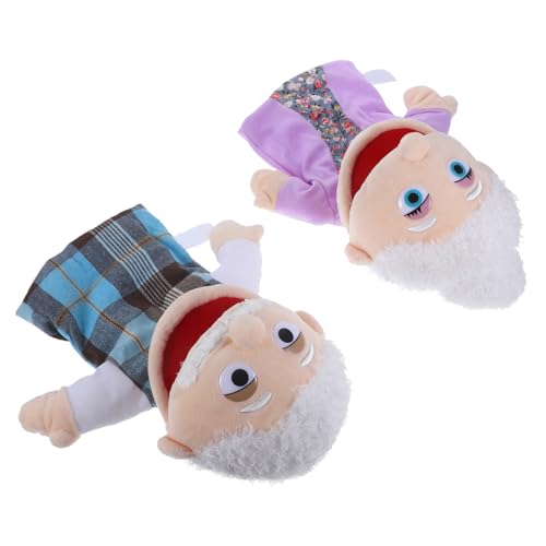 Milisten 2Stücke Dekorative Handpuppen Realistische Figuren für Kreatives für Geschichtenerzählen und Rollenspiele Fördert die Fantasie und Kommunikationsfähigkeiten von Kindern von Milisten