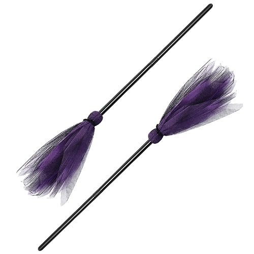 Milisten 2Stücke Halloween Hexenbesen Dekoration Zaubererbesen Für Cosplay Und Halloween Partys Halloween Für Schaurige Und Festliche Deko von Milisten