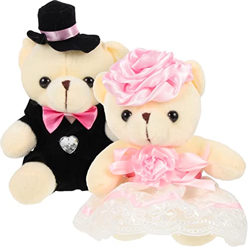 Milisten 2Stücke Hochzeitsbären Puppen Lebensechte Dekoration für Hochzeiten Große Plüschbären für Brautpaar Entzückende Deko für Schlafzimmer und Wohnzimmer Milisten 2Stücke Hochzeitsbären Puppen Lebensechte Dekoration für Hochzeiten Große Plüschbären für Brautpaar Entzückende Deko für Schlafzimmer und Wohnzimmer von Milisten