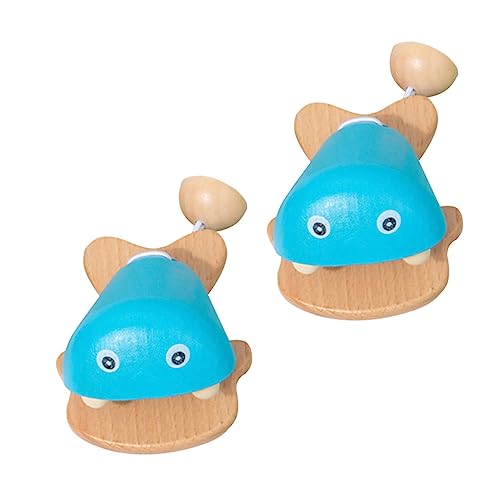 Milisten 2Stücke Holz Castanet für Musikinstrumente aus Holz für Kleinkinder Fördert Musikalische Fähigkeiten und Interaktion Design für Kreative Spielstunden von Milisten