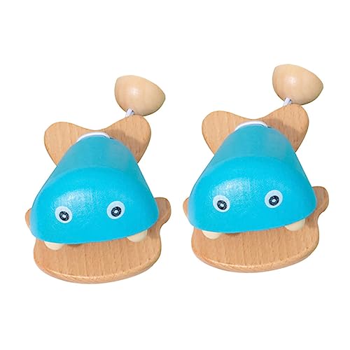 Milisten 2Stücke Holz Castanets für Musikinstrument für Vorschule Fördert Kreativität und Interaktion für Jungen und Mädchen mit Glatter Oberfläche und Ansprechenden Klängen von Milisten
