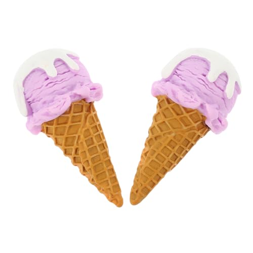 Milisten 2Stücke Künstliches Eismodell Eistüte für Fotografie Requisiten Realistisches Eiscreme für Laden Displays und Wohnraumgestaltung Miniaturausstellung von Milisten