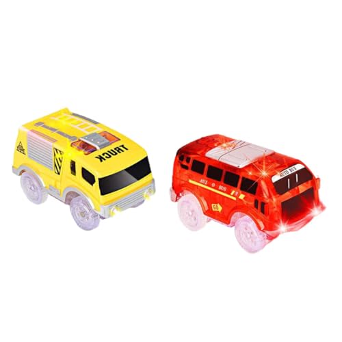 Milisten 2 Stück LED Leuchtendes Elektro Auto Spielzeug für Kinder Kompakte Plastik Rennautos mit Fahrzeugmodell für Spielzeugautos Bahn und Pädagogisches Spielzeug von Milisten