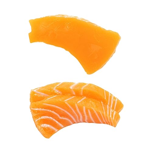 Milisten 2stücke Simulation Sashimi Dekorative Lebensmittel Figurine Foto Requisiten Kunstliches Fleisch Modell Für Küche Wohnaccessoires von Milisten