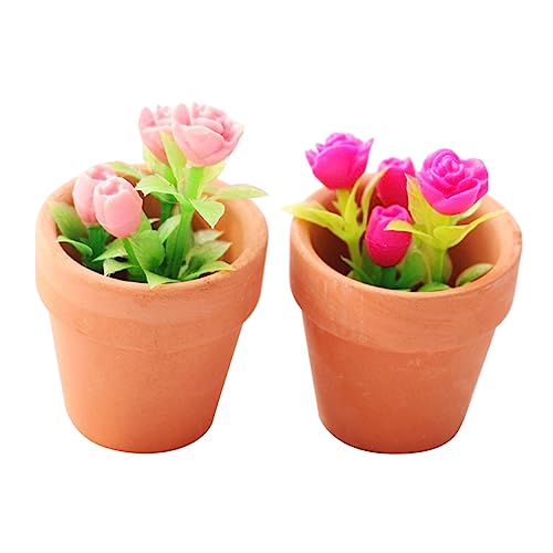 Milisten 2Stücke Mini Blumenmodell Realistische Mini Rosenpflanzen für Puppenhaus Dekorationen und Zubehör für Kreatives und Rollenspiele Milisten 2Stücke Mini Blumenmodell Realistische Mini Rosenpflanzen für Puppenhaus Dekorationen und Zubehör für Kreatives und Rollenspiele von Milisten