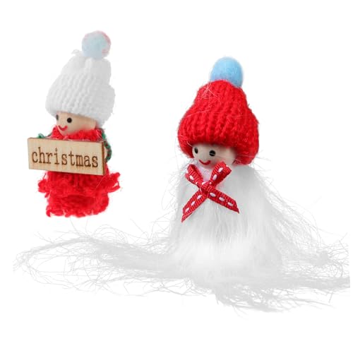 Milisten 2stücke Mini Puppen Weihnachtsdeko Rag Dolls Für Puppenhaus Festliche Für Weihnachtsbaum Szenerie Und Dekoration von Milisten