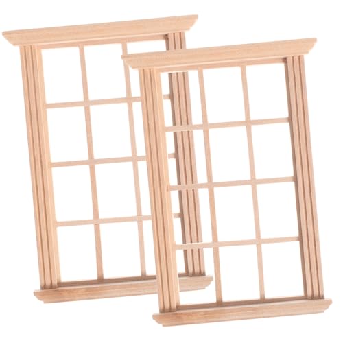 Milisten 2Stücke Miniaturfenster für Puppenhausmöbel Hochwertige Holzrahmen für Kreative Dekoration und Stilvolle Einrichtung von Puppenhäusern für Fantasievolles und Basteln Milisten 2Stücke Miniaturfenster für Puppenhausmöbel Hochwertige Holzrahmen für Kreative Dekoration und Stilvolle Einrichtung von Puppenhäusern für Fantasievolles und Basteln von Milisten
