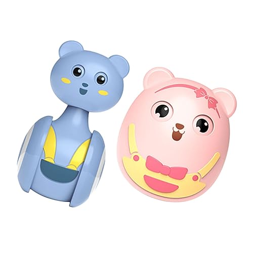 Milisten 2Stücke Musik Tumbler Für Kleinkinder Poly Babyspielzeug Mit Eingebauter Glocke Und Licht Fördert Frühe Entwicklung Und Motorik Für Kleinkinder von Milisten