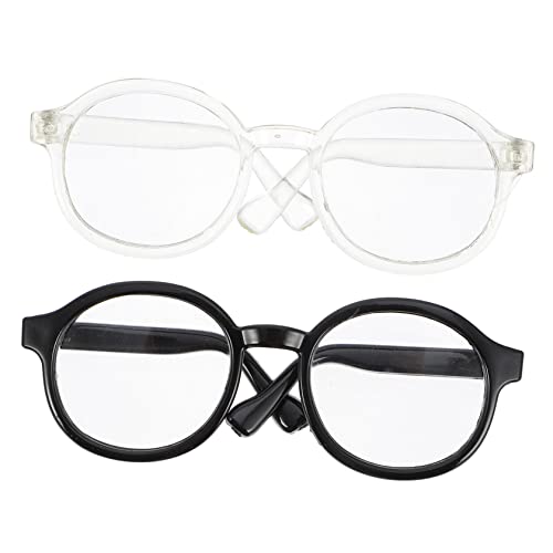 Milisten 2Stücke Puppenbrillen Zubehör für Puppen DIY Mini Brillen und Transparent Puppen Dressing Accessoire für Kreatives von Milisten