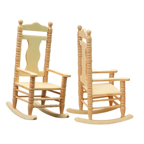 Milisten 2Stücke Schaukelstuhl Für Puppenhaus Vintage Holzstuhl Modell Im Maßstab Entzückendes Puppenmöbel Zubehör Natürlichem Holzton Für DIY Projekte Milisten 2Stücke Schaukelstuhl Für Puppenhaus Vintage Holzstuhl Modell Im Maßstab Entzückendes Puppenmöbel Zubehör Natürlichem Holzton Für DIY Projekte von Milisten
