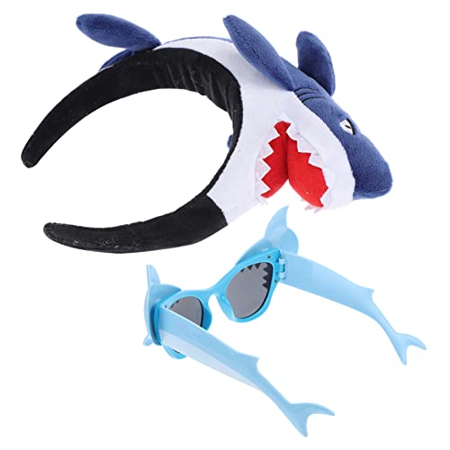 Milisten 2Stücke Teiliges Haifischkostüm Stirnband Sonnenbrille für Lustige Partys Pool Events und Fotorequisiten und Erwachsene aus Hochwertigem von Milisten