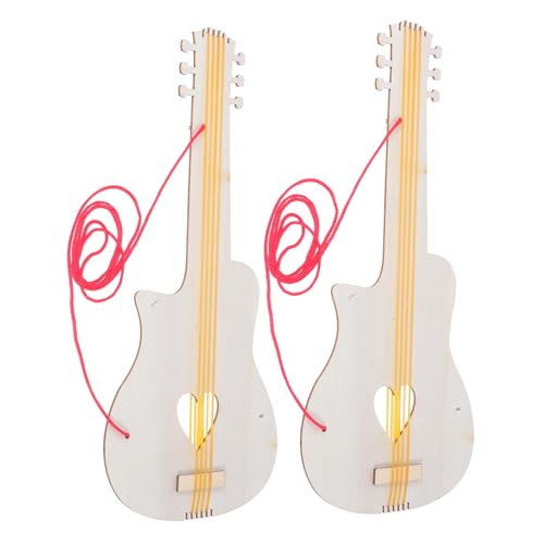 Milisten 2Stücke Unvollendetes Holzgitarrenspielzeug Handgefertigte DIY Gitarre für Basteln Perfektes für Kreative und Cosplay Partys Milisten 2Stücke Unvollendetes Holzgitarrenspielzeug Handgefertigte DIY Gitarre für Basteln Perfektes für Kreative und Cosplay Partys von Milisten
