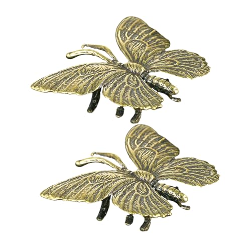 Milisten 2pcs Handgefertigtes Goldener Schmetterling Skulptur Messing Figur Vintage Lifelike Butterfly Model Metal Desktop Dekoration Dekorative Schmetterlingsverzierung Milisten 2pcs Handgefertigtes Goldener Schmetterling Skulptur Messing Figur Vintage Lifelike Butterfly Model Metal Desktop Dekoration Dekorative Schmetterlingsverzierung von Milisten
