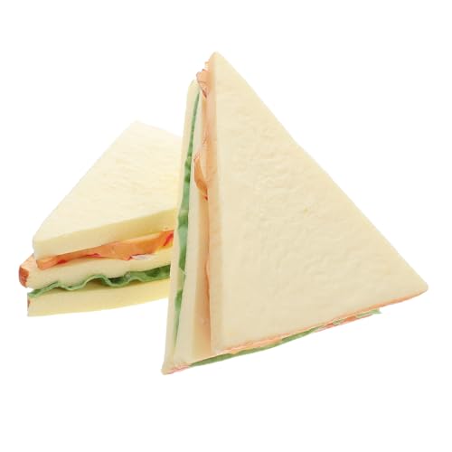 Milisten 2stücke Künstliches Sandwich-Modell Aus Langlebigem Material Realistisches Sandwich-Brot-dekor Für Food-Fotografie Und Küchen-Display Simulierte Essensrequisiten Für von Milisten