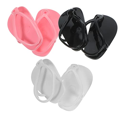Milisten 3 Paare Mini -Puppenfuß -Sandalen Mädchen Handwerk mini Schuhe Schuhspielzeug Simulation Mini-Schuhe Puppenschuhe Miniatur-Schuhe Spielzeugschuhe Plastik Zufällige Farbe von Milisten