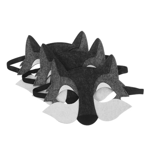 Milisten 3 STÜCKE Wolf Maske aus Filz für Tierkostüm Accessoire für Maskerade Geburtstagspartys und Cosplay Lustige Halbmaske für Kindergeburtstage und Aktivitäten Milisten 3 STÜCKE Wolf Maske aus Filz für Tierkostüm Accessoire für Maskerade Geburtstagspartys und Cosplay Lustige Halbmaske für Kindergeburtstage und Aktivitäten von Milisten