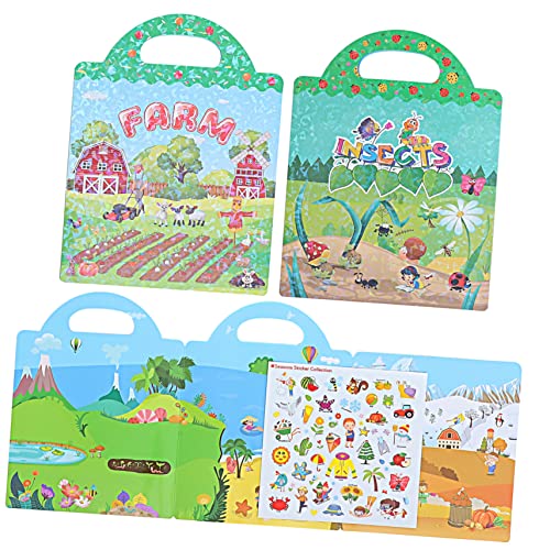 Milisten 3 Sätze Buchaufkleber selber Machen Kleinkindspielzeug Kinderspielzeug Wiederverwendbare Aufkleberbücher Wiederverwendbares DIY-Stickerbuch Wasserdichter Verbund-PVC-Aufkleber Milisten 3 Sätze Buchaufkleber selber Machen Kleinkindspielzeug Kinderspielzeug Wiederverwendbare Aufkleberbücher Wiederverwendbares DIY-Stickerbuch Wasserdichter Verbund-PVC-Aufkleber von Milisten