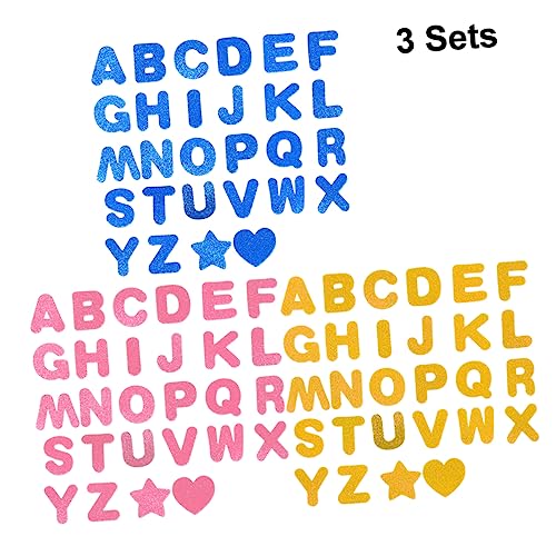 Milisten 3 Sätze Buchstabenaufkleber Früherziehungsbedarf Dekorationsaufkleber Zufällige Farbe Milisten 3 Sätze Buchstabenaufkleber Früherziehungsbedarf Dekorationsaufkleber Zufällige Farbe von Milisten