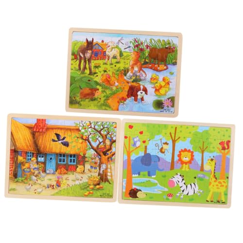 Milisten 3 Sätze Bunte Holzpuzzle Teilig Je Set Zoo Bauernhof Teich Motiv Lernspielzeug Pädagogisch Fördernd Sicher für Jungen Mädchen Milisten 3 Sätze Bunte Holzpuzzle Teilig Je Set Zoo Bauernhof Teich Motiv Lernspielzeug Pädagogisch Fördernd Sicher für Jungen Mädchen von Milisten