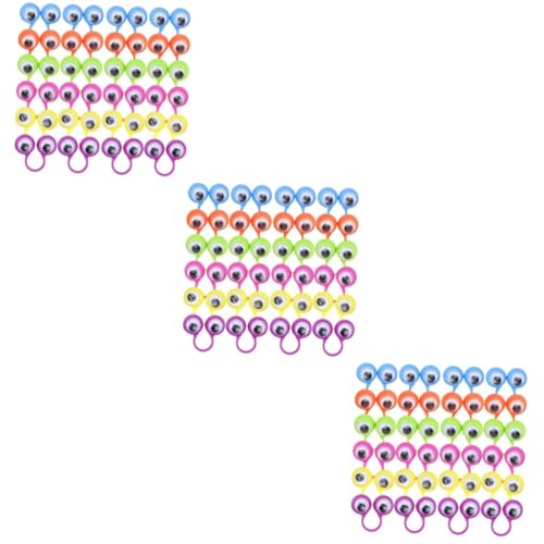 Milisten 3 Sätze Fingeraktivitätsring Party Augen Augäpfel Halloween- Cartoon-fingerpuppen Süßer Augapfelring -strumpffüller Plastik Zufällige Farbe 36 Stück * 3 von Milisten