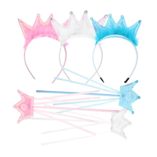 Milisten 3 Sätze Kostüm Kronen und magische Stäbe Leichtes Komfortables Prinzessin Accessoire für Mädchen Geburtstag Halloween Weihnachten Rollenspiel Milisten 3 Sätze Kostüm Kronen und magische Stäbe Leichtes Komfortables Prinzessin Accessoire für Mädchen Geburtstag Halloween Weihnachten Rollenspiel von Milisten