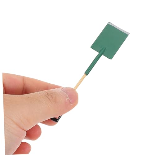 Milisten 3 Sätze Maßstab Mini Gartenwerkzeuge aus Robustem Material mit Schaufel Rechen und Hacke für Puppenhaus Garten Dekoration und Spielerisches Lernen von Milisten