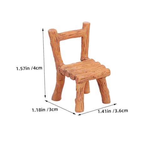 Milisten 3 Sätze Miniatur Resin Tisch Stuhl Mikrolandschaft DIY Harz Dekor Miniatur Garten Ornament für Puppenhaus und Feengarten Platzsparend Detailreich Stabil und Farbbeständig von Milisten