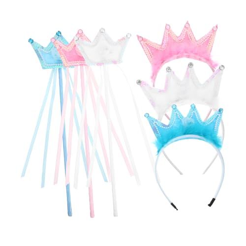 Milisten 3 Sätze Prinzessin Tiara und Zauberstab Leichtes Bequemes Kopfschmuck Stab Mädchen Fördert Kreativität und Rollenspiel für Halloween Weihnachten Geburtstagsfeiern Milisten 3 Sätze Prinzessin Tiara und Zauberstab Leichtes Bequemes Kopfschmuck Stab Mädchen Fördert Kreativität und Rollenspiel für Halloween Weihnachten Geburtstagsfeiern von Milisten