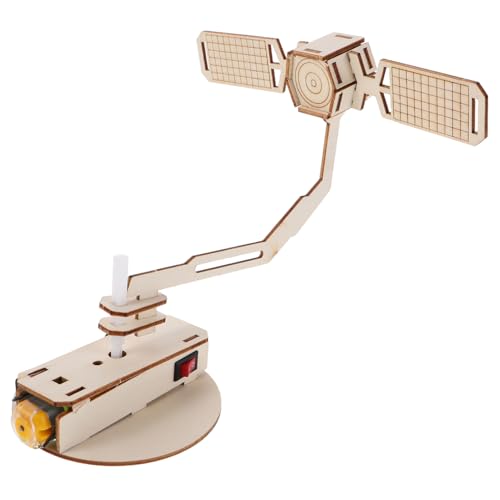 Milisten 3 Satz Teiliges Stem Weltraumspielzeug Holzpuzzle Satellitenmodell mit Realer Rotation für Jungen Mädchen Pädagogisches Wissenschaftsexperiment DIY Bausatz Astronomie und von Milisten