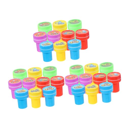Milisten 3 Sets Engineering Auto Seal Traktor Party Dekorationen Kleinkind Stempel Feuerwehrmann Party Gastgeschenke Stempel Party Gastgeschenke Transport Party Ausschnitt Mini Stempel von Milisten