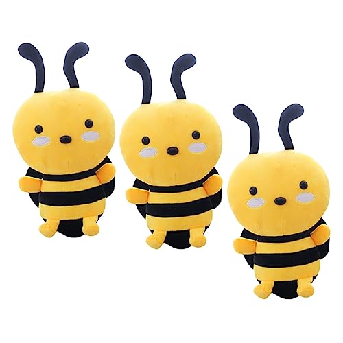 Milisten 3 Stück Bienen Puppe Plüsch Ausgestopft Realistisch Kuscheltiere Gefülltes Bienenkissen Bienen-gastgeschenke Gefülltes Stofftier Biene Stofftier Pp Baumwolle von Milisten