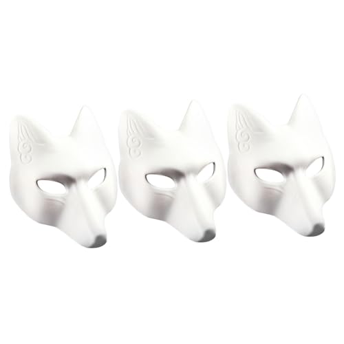 Milisten 3 Stück DIY Fuchsmaske aus PU Leicht Bemalbare Blanko Masken für Halloween Karneval Kostüm Basteln Kreativitätsförderndes Party Accessoire Milisten 3 Stück DIY Fuchsmaske aus PU Leicht Bemalbare Blanko Masken für Halloween Karneval Kostüm Basteln Kreativitätsförderndes Party Accessoire von Milisten