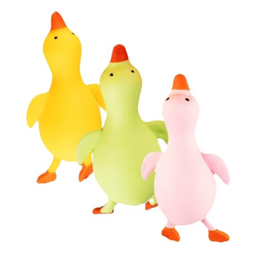 Milisten 3 Stück Entspannungs Enten Quetschspielzeug aus TPR Elastische Antistress spielzeuge für Stressabbau und Angstlösung Bunte Party dekompression für Erwachsene von Milisten