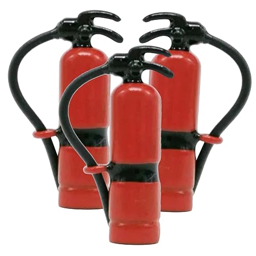 Milisten 3 Stück Feuerlöscher Kinderspielzeug Miniatur Puppenhaus Kleinkind Simulation Flammensperre Leichtmetall-feuerlöscher-Modelle Kleines Hausgerät Mini-Dinge Legierung Rot von Milisten
