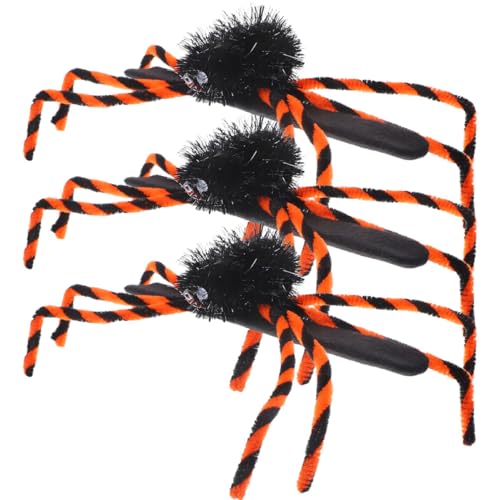 Milisten 3 Stück Halloween Slap Bänder mit Spinnenmotiv Lustige Handgelenkspielzeuge für Halloween Feiern Kindergeburtstage und Veranstaltungen Sicher von Milisten