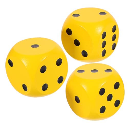 Milisten 3 Stück Holzwürfel für Holz große Würfel Partyspielwürfel Spiel Würfel Spielwürfel aus Holz Spiel Punktwürfel Würfeldekor Würfel für Partyspiel Hof Würfel hölzern Gelb Milisten 3 Stück Holzwürfel für Holz große Würfel Partyspielwürfel Spiel Würfel Spielwürfel aus Holz Spiel Punktwürfel Würfeldekor Würfel für Partyspiel Hof Würfel hölzern Gelb von Milisten