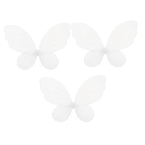 Milisten 3 Stück Kinderflügel -Requisiten Flügel Kostümzubehör Mädchen Flügel Zubehör für Schmetterlingsflügel Schmetterlings -Cosplay -Kostüm Schmetterlingskostüm für Damen Nylon Weiß Milisten 3 Stück Kinderflügel -Requisiten Flügel Kostümzubehör Mädchen Flügel Zubehör für Schmetterlingsflügel Schmetterlings -Cosplay -Kostüm Schmetterlingskostüm für Damen Nylon Weiß von Milisten