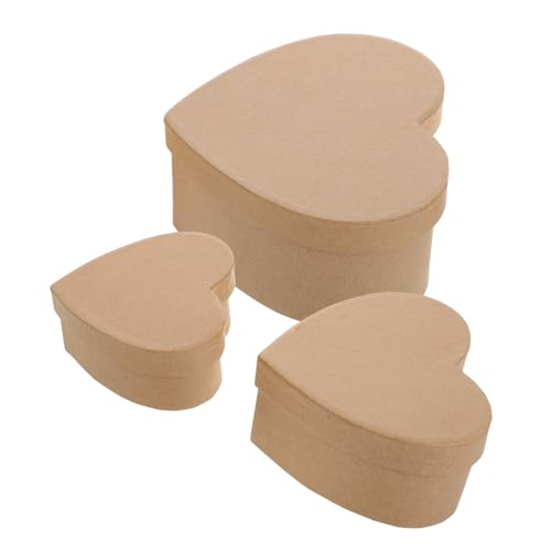 Milisten 3 Stück Liebe Aufbewahrungsbox Leere Pralinenschachteln Party-leckerei-Boxen Valentine Behandeln Boxen Körbe Aus Pappmaché Schachteln Aus Pappmaché Herz-Boxen Khaki Karton Milisten 3 Stück Liebe Aufbewahrungsbox Leere Pralinenschachteln Party-leckerei-Boxen Valentine Behandeln Boxen Körbe Aus Pappmaché Schachteln Aus Pappmaché Herz-Boxen Khaki Karton von Milisten